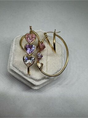 Vintage 14K 585 Yellow Gold Large Earrings, 6.8 grams
